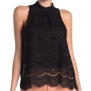 Love FireMock Neck Lace Top, Size S